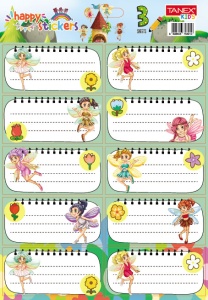 Etichete școlare 30/set Fairies Tanex