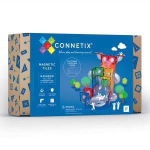 Extensii pentru setul de constructie magnetic, Connetix Magnetic Tiles, Ball Run Pack 66 piese - Img 8