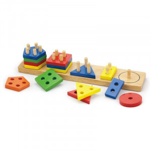 Joc de sortare educativ cu forme geometrice, Viga Toys - Img 2