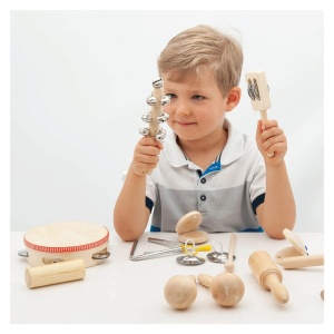 Percussion Set, 10 instrumente din lemn, Tickit - Img 2