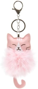 Pompon Ars Una Pink Cat - accesoriu pentru ghiozdan
