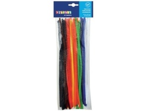 Sârmă Plușată Chenille Playbox – Culori de bază, 50 bucăți Ø 6 mm