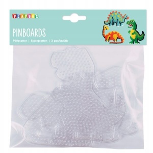 Set 3 plansete pentru mărgele de călcat - Modele Dino Playbox