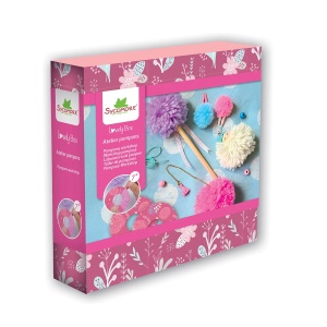 Set creativ pompoane colorate, Sycomore
