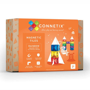 Set de constructie magnetic, Connetix Magnetic Tiles, Square Pack 40 piese - Img 5