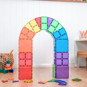 Set de constructie magnetic, Connetix Magnetic Tiles, Starter Pack 60 piese - Img 6