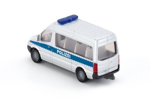 Model SIKU 0804 Autobuzul Poliției Mercedes-Benz – miniatură metalică realistă, detalii fine, roți mobile, calitate germană.