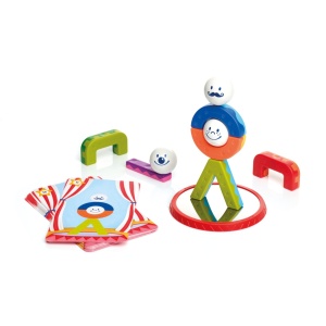 SmartMax My First Acrobats – joc magnetic educativ cu 11 piese colorate și 24 de provocări, ideal pentru copiii între 18 luni și 5 ani.