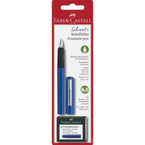 Stilou Faber-Castell + 6 cartușe cerneală albastră, Albastru