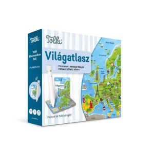 Tolki Interaktív foglalkoztató könyv tollal készletben - Világatlasz (új)