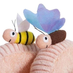 Superworm – jucărie de pluș moale de 20 cm, cu albină și fluture, personaj oficial din cartea Julia Donaldson, marca Aurora.