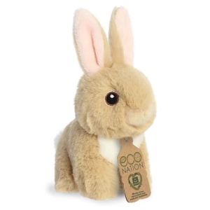 Eco Nation Iepuraș - Pluș moale și adorabil de 13 cm pentru iubitorii de animale