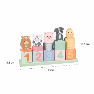 Joc Invata sa numeri cu animale de ferma, Orange Tree Toys - Img 2