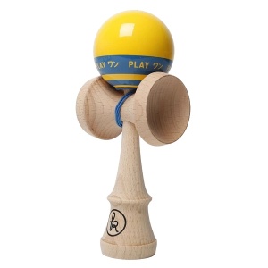 Kendama ONE PLAY Tidal Sun MC – kendama profesională cu cupe mari, finisaj sticky și design Tidal Sun, ideală pentru trick-uri de echilibru și trick-uri avansate.