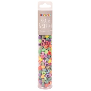 Mărgele pastelate cu dungi, 180 bucăți - Playbox