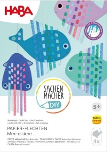 Origami cu Pești HABA – Creează creaturi marine colorate prin împletire și joacă