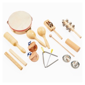 Percussion Set, 10 instrumente din lemn, Tickit - Img 1