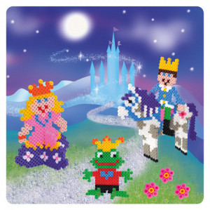 Starter kit mărgele – Prințesă 3D, 4000 buc. Set complet cu planșetă și modele pentru creație 3D. Ideal pentru copii peste 5 ani. Castel, Povești. 