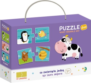 Puzzle Duo - Ce mănâncă animalele? Dodo