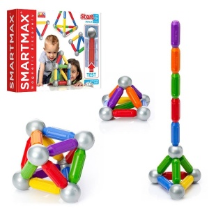 SmartMax Start (SMX309) – set magnetic educativ cu bare și sfere colorate, sigur și distractiv pentru copii 1+, compatibil cu toate seturile SmartMax.