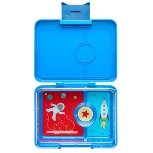 Yumbox Snack Surf – caserolă etanșă mică, cu 3 compartimente pentru gustări.