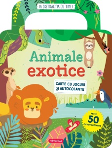 Animale exotice – Carte de activități cu autocolante pufoase