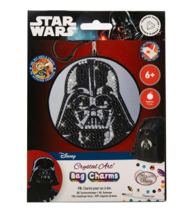 Crystal Art Darth Vader - Pandantiv strălucitor pentru geantă