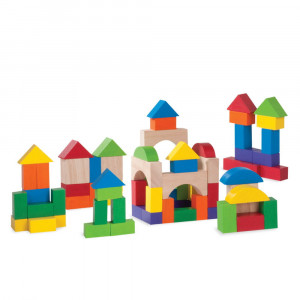 Cuburi constructie din lemn, 75 piese, Wonderworld - Img 2