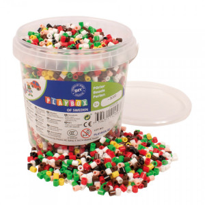 Ironing beads 5.000 pcs in bucket Christmas, Playbox - Img 1
