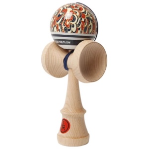 Kendama Record Wondercurl Sticky MC – model premium Aqua Series din lemn de fag, cu finisaj Sticky Match Clear și design inspirat de fluiditatea apei.