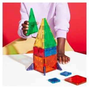 Set magnetic educativ MAGNA-TILES Combo + microMAGS 20 piese – construcții pentru copii de la 3 ani