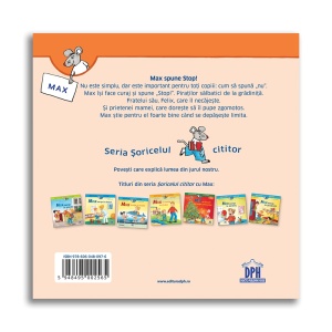 Max spune STOP! – carte ilustrată pentru copii, cu Max învățând să-și apere limitele și să spună „nu” în situații neplăcute.