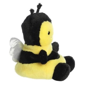 Albinuță Palm Pals Queenie Bee de pluș galben-negru, cu față zâmbitoare, antene și aripi, perfectă pentru copii.
