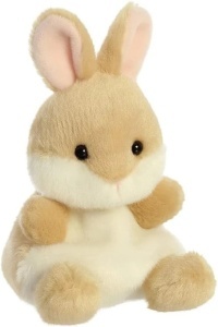 Palm Pals Bunny – jucărie de pluș moale în formă de iepuraș, 13 cm, din colecția Aurora Palm Pals. Adorabilă, eco-friendly și sigură pentru toate vârstele.
