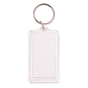 Playbox Keyring for Picture – set 10 brelocuri dreptunghiulare din plastic și metal fără nichel, cu spațiu pentru poză sau etichetă.