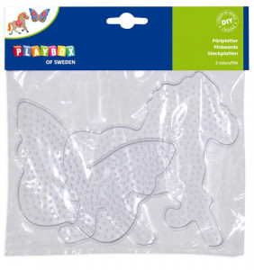 Playbox Planseta pentru margele de calcat - transparent - 2buc- fluture, calut - Img 2