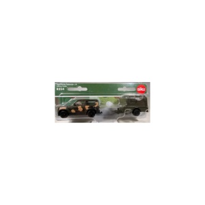 SIKU 8324 Land Rover Defender cu remorcă militară cu prelată - Img 2