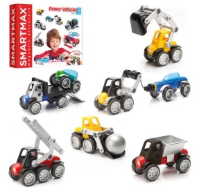 SmartMax Power Vehicles SMX303 – set educativ magnetic pentru construirea vehiculelor.