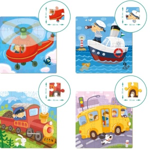 Vehicule, puzzle 4 in 1 - Img 5