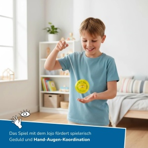 Yo-Yo cu lumini LED colorate, jucărie de îndemânare pentru copii, ideală pentru dezvoltarea coordonării mână-ochi și a motricității fine.