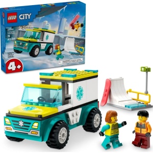 Ambulanta de urgenta si snowboarder Lego