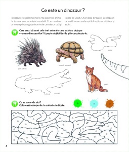 Carte de activităţi cu... dinozauri : colorează, ghiceşte, decupează - Img 4