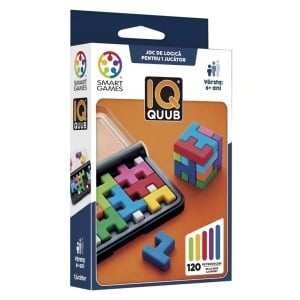 IQ Quub SmartGames - Joc de logică 2D și 3D, 120 provocări