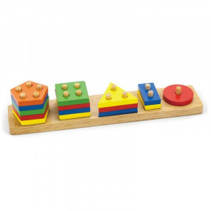 Joc de sortare educativ cu forme geometrice, Viga Toys - Img 3