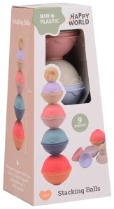 Jucărie pentru copii Johntoy - Happy World, turn de bile de bioplastic - Img 1