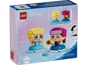 LEGO® Disney Regatul de Gheață 43284 cu miniprințesele Anna și Elsa construibile, accesorii tematice și 65 de piese pentru joacă și colecție.
