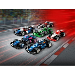 LEGO Mașini de curse F1 Mini de colecție 71049, modele surpriză inspirate de echipele Formula 1®, cu roți mobile și design autentic.