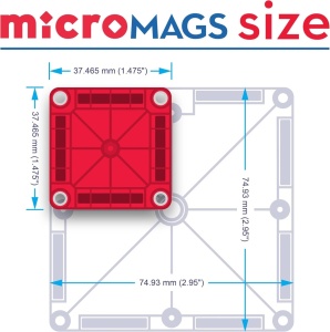 MAGNA-TILES Combo + microMAGS, 70 piese - Img 3