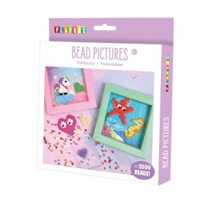 Mărgele de călcat în ramă Playbox - Set creativ pentru tablouri din mărgele