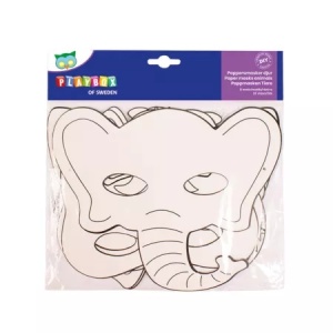 Măști de colorat Animale Playbox - Set creativ cu 16 măști